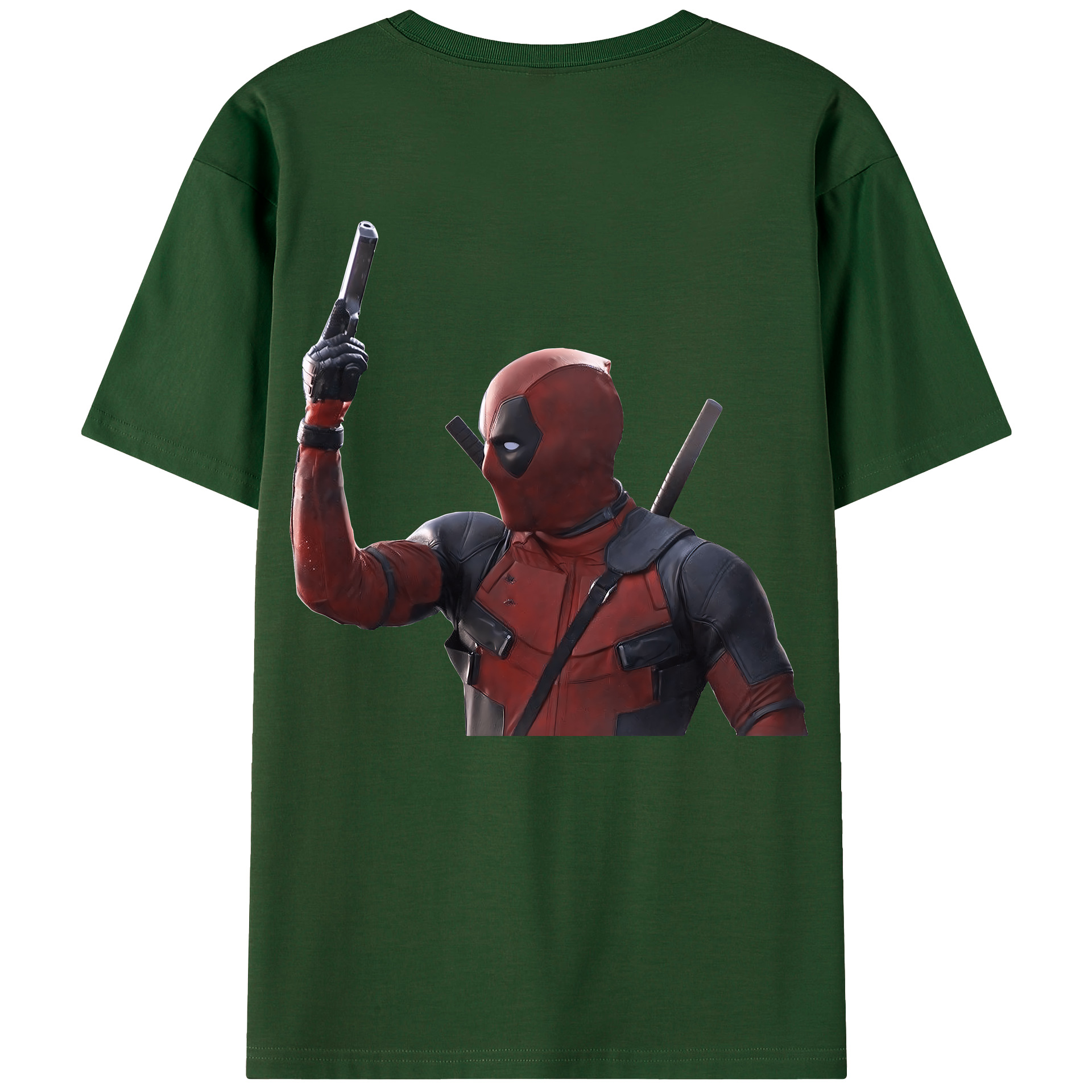 （画像用） Deadpool デッドプール 綿100％半袖Tシャツ（背面プリント）